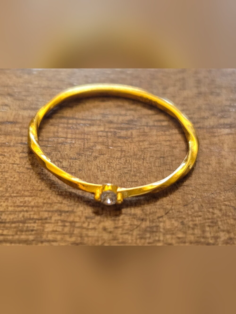 Gold Dainty Sterling Ring | Size 6